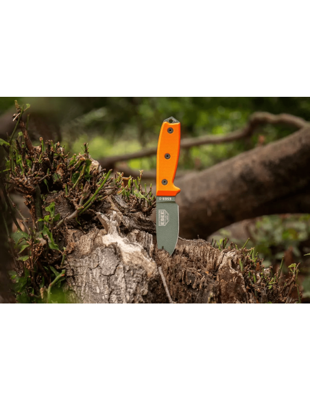Esee 3 ESEE-3P-OD kniv grønt kulstofstålblad 8,8 cm orange G10-håndtag + skede