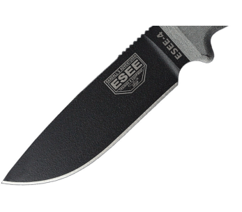 Esee 4 ESEE-4P-B veitsi 11.6cm musta hiiliterästeräterä harmaa micarta kahva + kotelo + kotelo 2