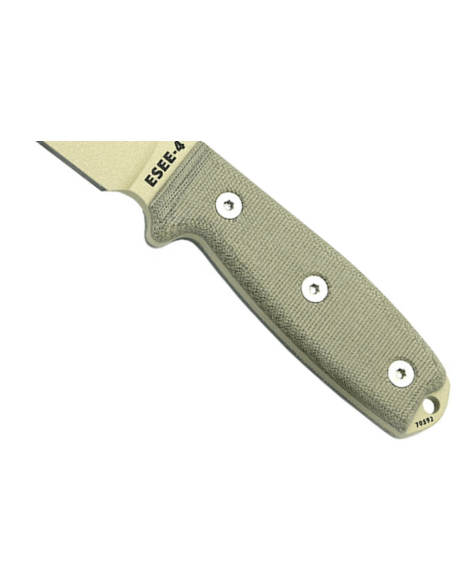 Esee 4 ESEE-4P-DT mes 11.6cm desert carbon staal grijs micarta heft + etui