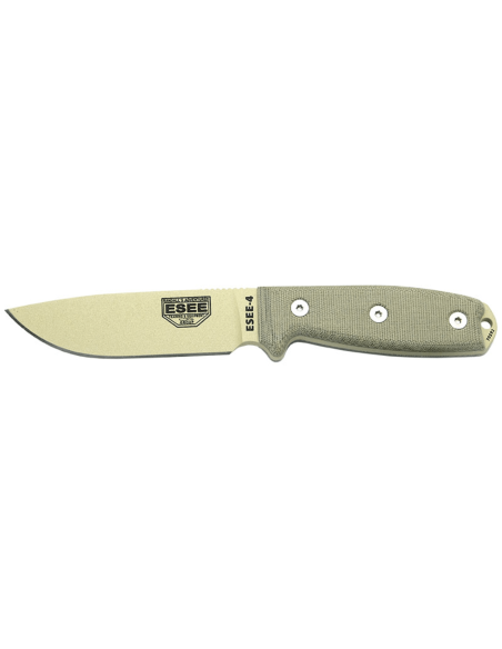 Esee 4 ESEE-4P-DT knife 11.6cm desert carbon steel blade grey micarta handle + case