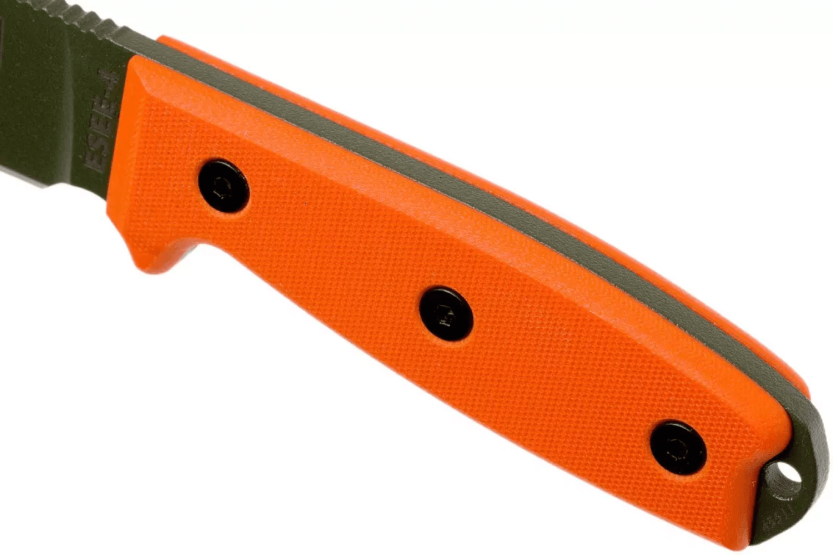 Esee 4 ESEE-4P-OD mes groen carbonstaal lemmet 11,6cm oranje G10 handgreep + schede