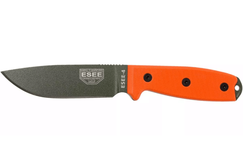 Esee 4 ESEE-4P-OD knife green carbon steel blade 11,6cm orange G10 handle + sheath