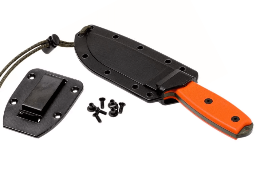 Esee 4 ESEE-4S-OD mes 11.6cm groen carbonstaal halfgekarteld lemmet oranje G10 handgreep + schede