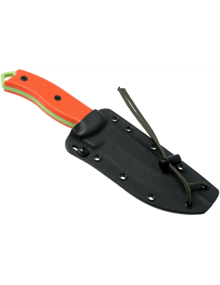 Esee 5 ESEE-5P-VG-E kniv giftgrønt kulstofstålblad 13,7 cm orange G10-håndtag + skede