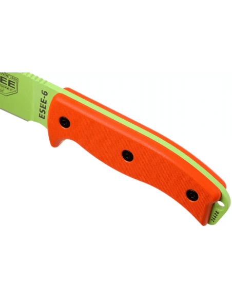 Esee 6 ESEE-6P-VG knife venom green carbon blade 16,5cm orange G10 handle + sheath