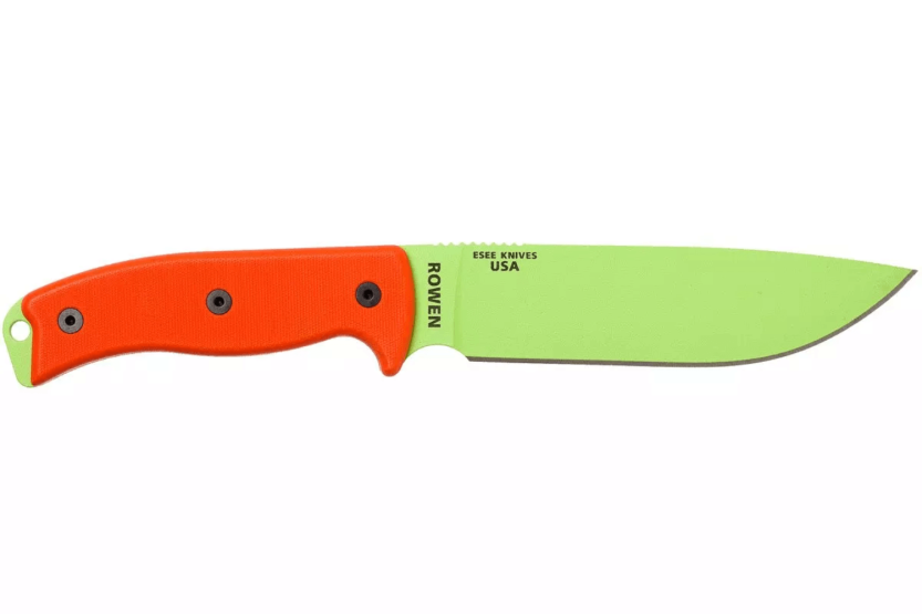 Cuchillo Esee 6 ESEE-6P-VG hoja carbono verde veneno 16,5cm mango G10 naranja + funda