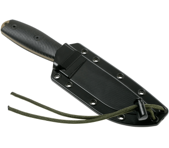 Esee 4 4PDE-001 lâmina em aço carbono terra escura 11,6 cm cabo G10 preto + bainha