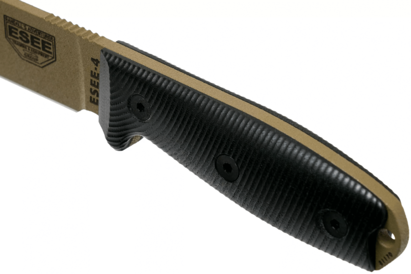 Esee 4 4PDE-001 dark earth kulstofstålklinge 11,6 cm sort G10-håndtag + skede