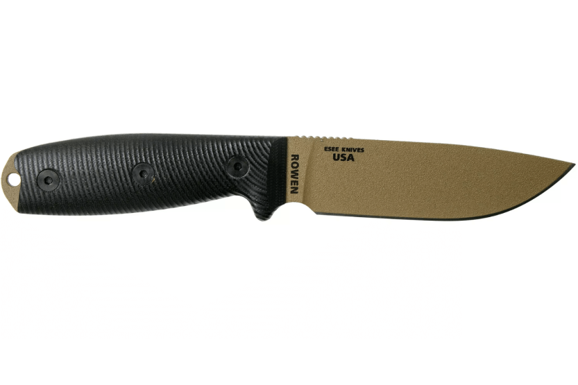 Esee 4 4PDE-001 dark earth kulstofstålklinge 11,6 cm sort G10-håndtag + skede