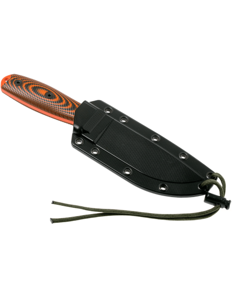Coltello Esee 4 4POR-006 Lama in acciaio al carbonio arancione da 11,6 cm Manico in G10 arancione/nero + fodero