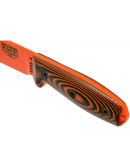 Esee 4 Puukko 4POR-006 11.6cm oranssi hiiliterästerä G10 oranssi/musta kahva + tuppi