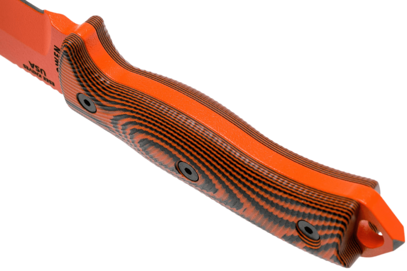 Messer Esee 5 5POR-006 Klinge Kohlenstoffstahl orange 13,2cm Griff G10 schwarz/orange + Etui