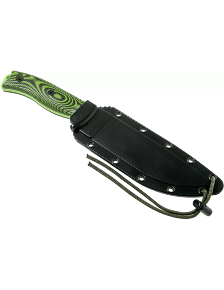Messer Esee 6 6PVG-007 Klinge aus Kohlenstoffstahl venom green 16,5cm Griff G10 grün/schwarz + Etui