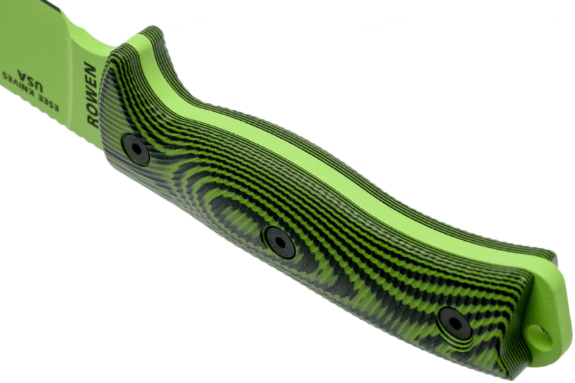 Messer Esee 6 6PVG-007 Klinge aus Kohlenstoffstahl venom green 16,5cm Griff G10 grün/schwarz + Etui