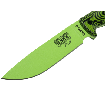 Esee 6 6PVG-007 mes venom groen carbonstaal lemmet 16,5cm groen/zwart G10 handvat + schede 2