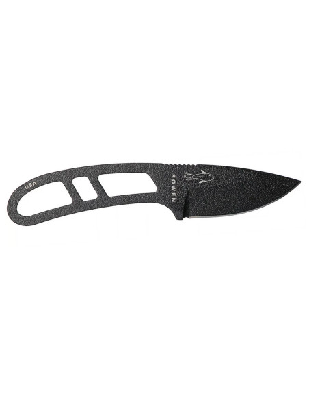 Faca de pescoço Esee Candiru CAN-BE Lâmina de aço-carbono de 5,1 cm com cabo de aço aberto + bainha