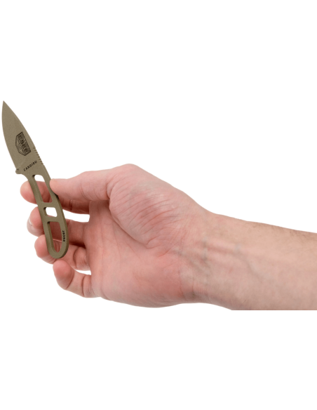 Esee Candiru Dark Earth CAN-DE neck knife 5.1cm carbon steel blade openwork steel handle + sheath
