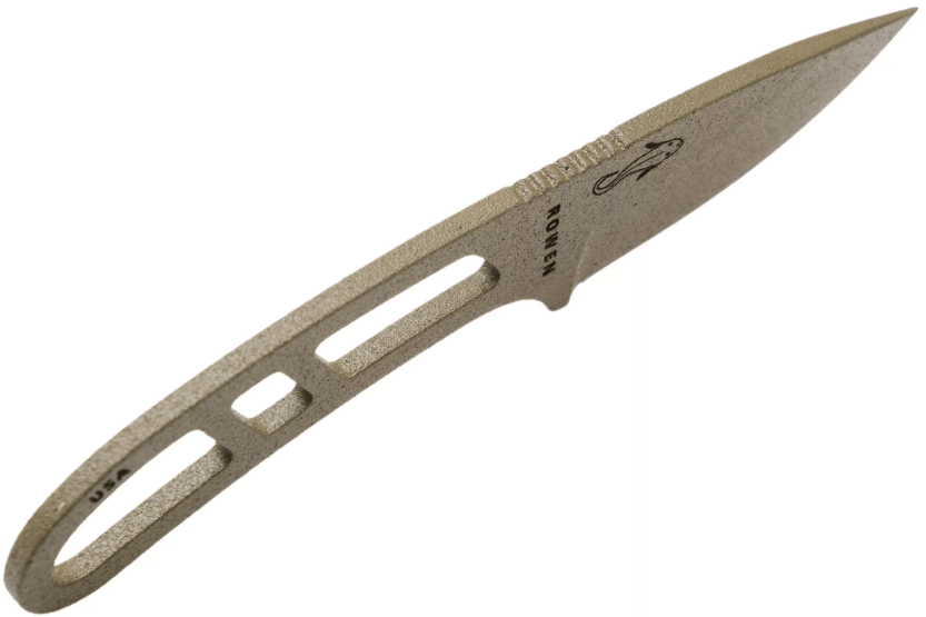 Faca de pescoço Esee Candiru Dark Earth CAN-DE Lâmina de aço-carbono de 5,1 cm com cabo de aço aberto + bainha