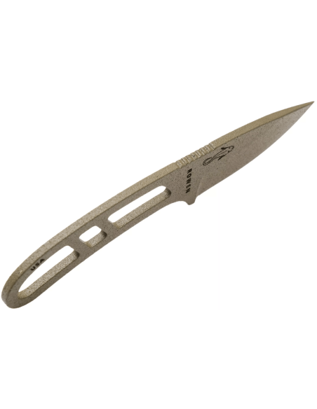 Esee Candiru Dark Earth CAN-DE halskniv 5,1 cm klinge i kulstofstål gennembrudt stålhåndtag + skede