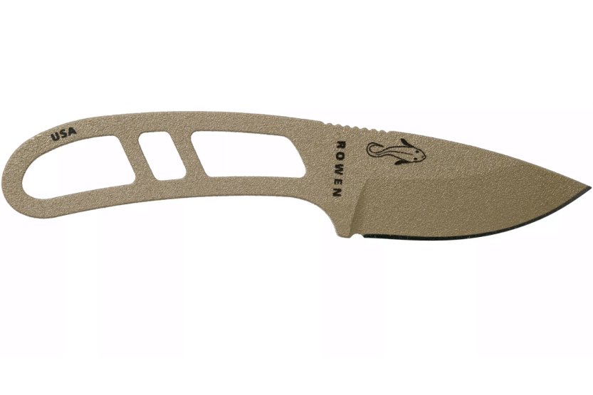 Esee Candiru Dark Earth CAN-DE kaulaveitsi 5.1cm hiiliteräksestä valmistettu terä, teräksinen kahva + tuppi