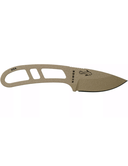 Esee Candiru Dark Earth CAN-DE cuchillo de cuello 5.1cm hoja de acero al carbono mango de acero calado + funda