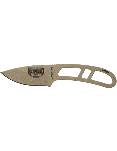 Esee Candiru Dark Earth CAN-DE neck knife 5.1cm carbon steel blade openwork steel handle + sheath