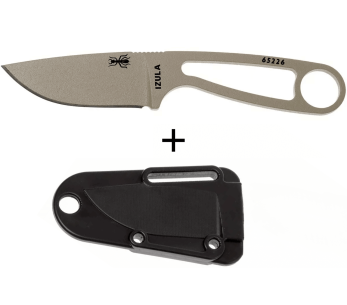 Esee Izula Desert Tan IZULA-DT kaulaveitsi 6.7cm hiiliteräksestä valmistettu terä teräs kahva + tuppi