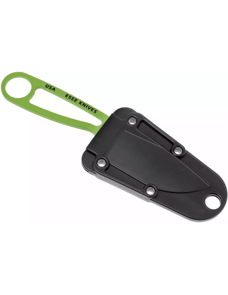 Esee Izula Venom Green Halsmesser IZULA-VG Karbonstahlklinge 6,7cm durchbrochener Stahlgriff + Etui