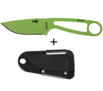 Esee Izula Venom Green IZULA-VG halskniv 6,7cm blad i kolstål genombrutet stålhandtag + slida