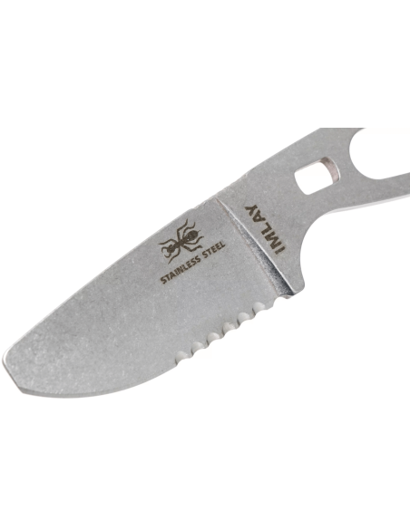 Faca Esee Imlay ESEE-IMLAY-OR Lâmina semi-serrilhada de 6,2 cm cabo aberto em aço inoxidável + bainha cor de laranja