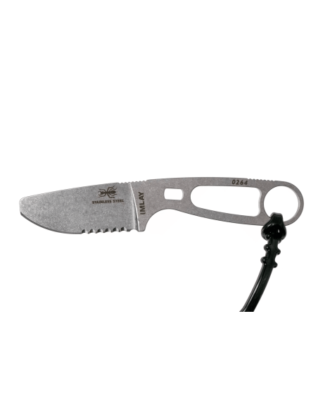 Esee Imlay knife ESEE-IMLAY 6.2cm semi-serrated blade stainless steel openwork handle + black case