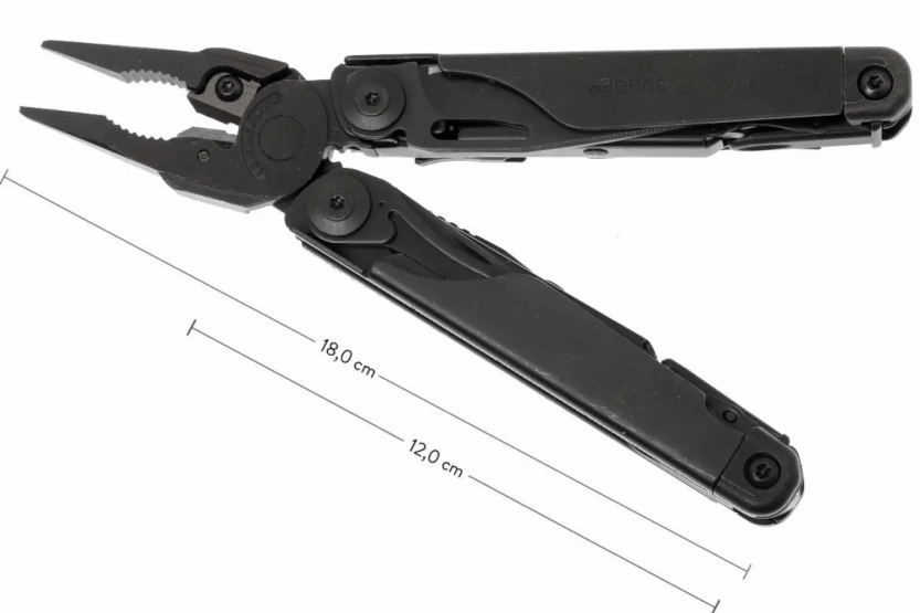 Alicate multifunções Leatherman Surge Black 831333 21 funções + estojo de nylon