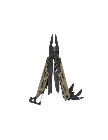 Alicate multifunções Leatherman Signal Coyote 832404 19 funções + estojo em nylon