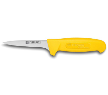 Fischer HACCP ammatillinen luuttomaksi leikkaava veitsi 11cm keltainen kahva