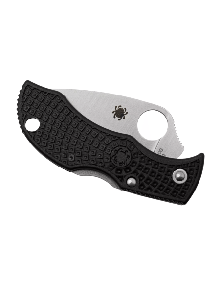 Navalha dobrável Spyderco Manbug MBKLFP com cabo preto em nylon/fibra de vidro 6,4 cm