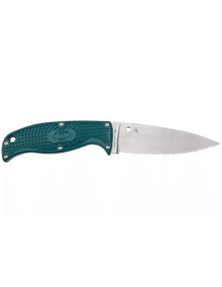 Faca Spyderco Enuff 2 K390 FB31SBL2K390 Lâmina serrilhada de 10 cm cabo azul em nylon/fibra de vidro + bainha
