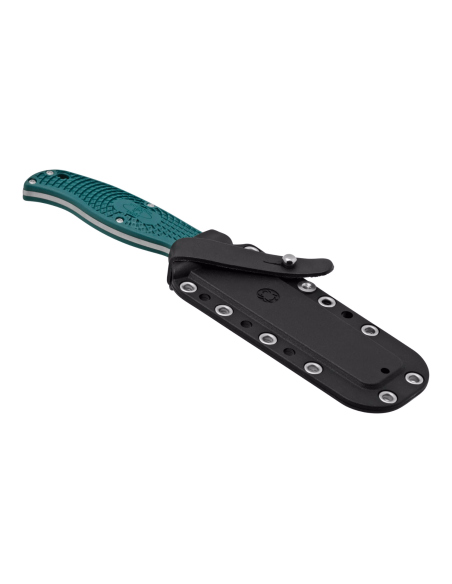 Spyderco Enuff 2 K390 FB31SBL2K390 coltello 10cm lama seghettata manico blu nylon/fibra di vetro + fodero