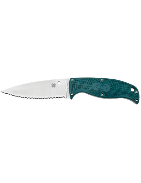 Spyderco Enuff 2 K390 FB31SBL2K390 kniv 10 cm savtakket blad blå nylon/glasfiber håndtag + skede