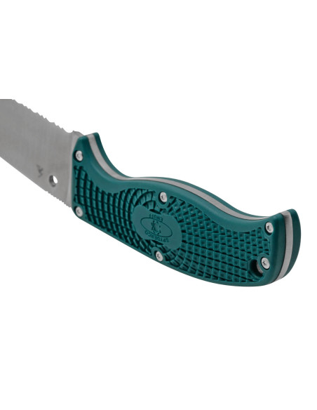 Spyderco Enuff 2 K390 FB31SBL2K390 mes 10cm gekarteld lemmet blauw nylon/fiberglas handvat + schede