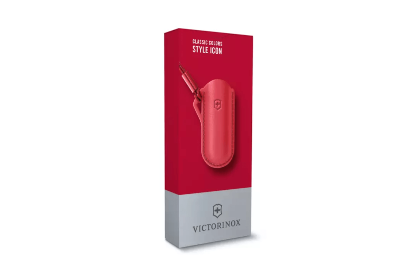 Victorinox Style Icon for sveitsiske lommekniver i rødt skinn, 7 cm