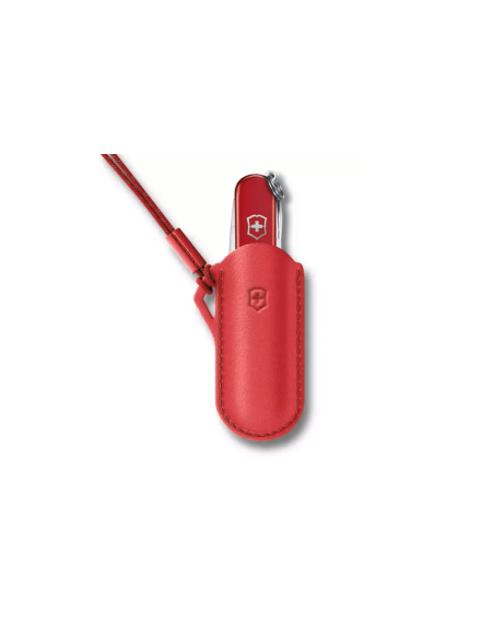 Victorinox Style Icon for sveitsiske lommekniver i rødt skinn, 7 cm