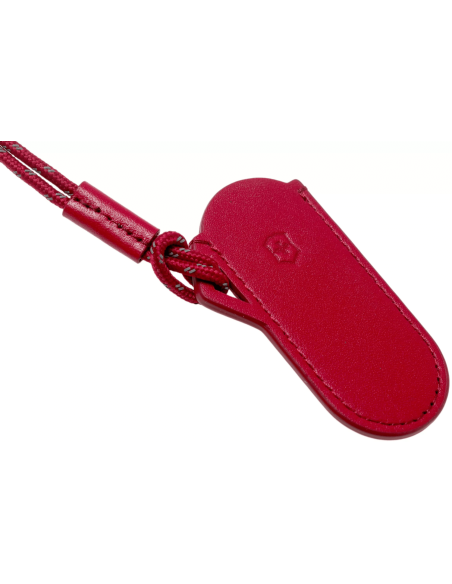 Victorinox Style Icon for sveitsiske lommekniver i rødt skinn, 7 cm