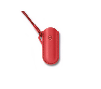 Estojo de couro vermelho Victorinox Style Icon para canivetes suíços de 7 cm