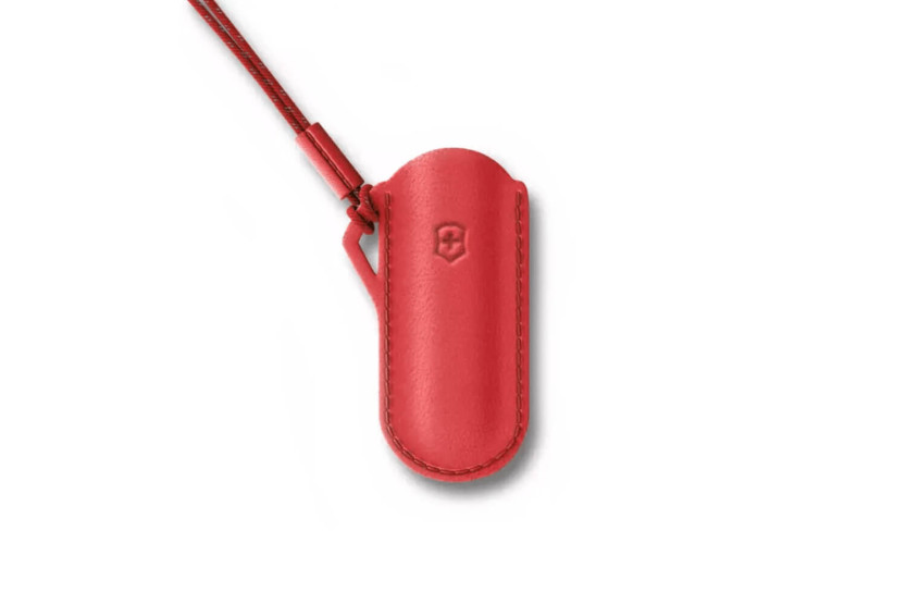 Victorinox Style Icon for sveitsiske lommekniver i rødt skinn, 7 cm
