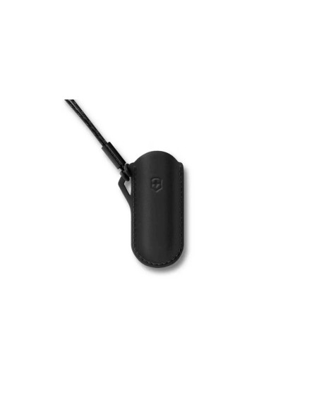 Estojo de couro preto Victorinox Dark Illusion para canivetes suíços de 7 cm