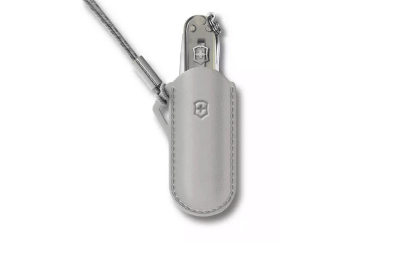 Victorinox Mystical Morning grijs lederen etui voor Zwitserse zakmessen 7cm