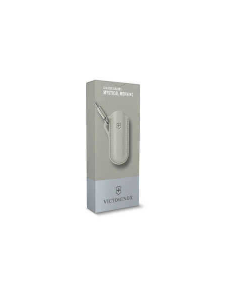Custodia in pelle grigia Victorinox Mystical Morning per coltelli svizzeri da 7 cm
