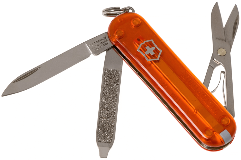 Victorinox Swiss Pocket Knife Classic SD Colors Translucent Fire Opal 58mm 7 functions