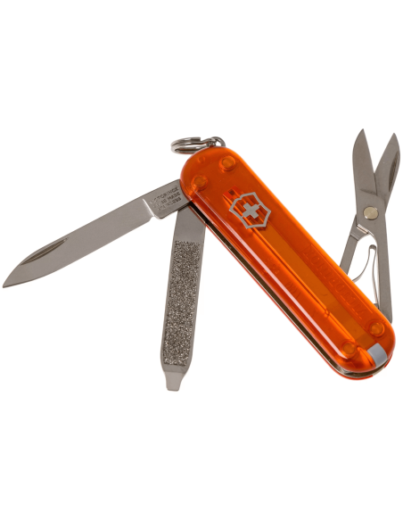 Victorinox Swiss Pocket Knife Classic SD Colors Translucent Fire Opal 58mm 7 functions