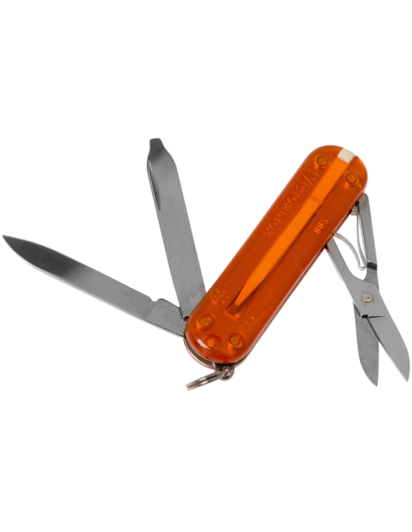 Victorinox Swiss Pocket Knife Classic SD Colors Translucent Fire Opal 58mm 7 functions